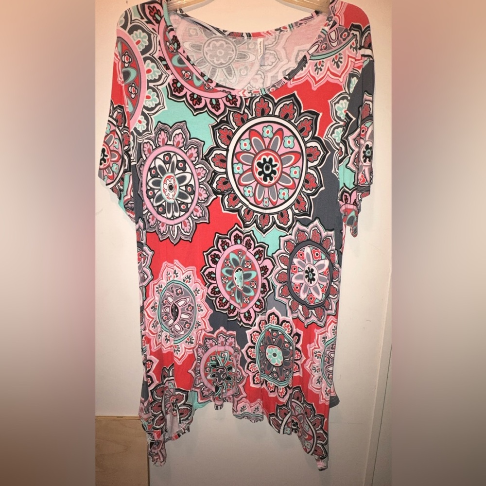 Colorful Mandala Print Top